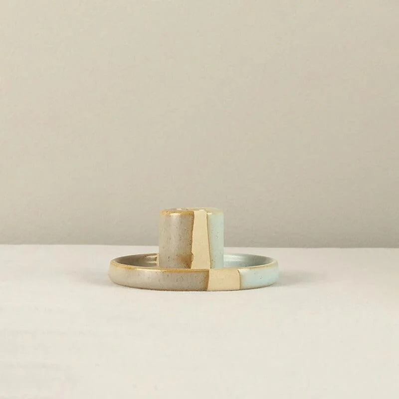 Homeko Vintage Ceramic Taper Candlestick Holders -