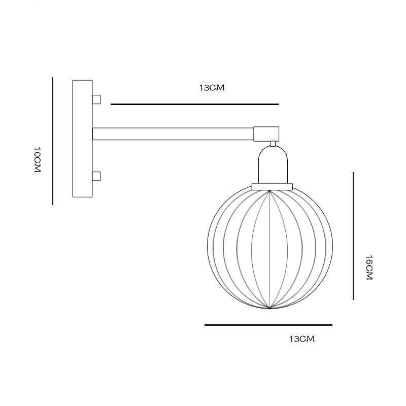 Homeko Vintage Glass Wall Light -