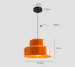 Homeko Vintage Orange Ceiling Pendant Light