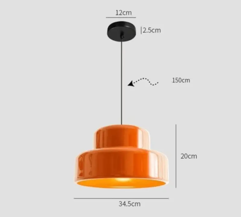 Homeko Vintage Orange Ceiling Pendant Light