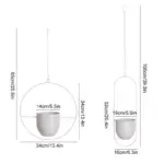 Homeko Vivienne Hanging Metal Planter Pot Holders