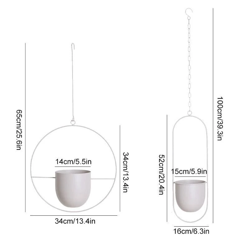 Homeko Vivienne Hanging Metal Planter Pot Holders -