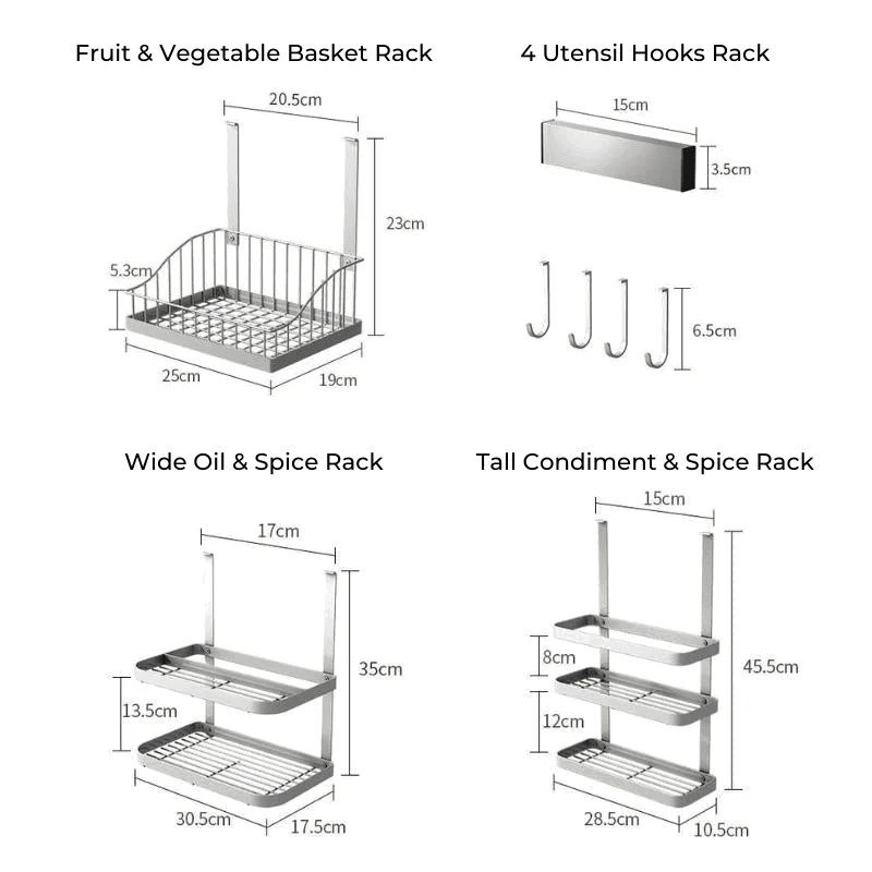 Homeko Wall-Mounted Kitchen Utensil Storage Racks -