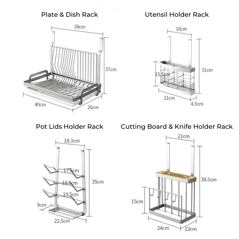 Homeko Wall-Mounted Kitchen Utensil Storage Racks -