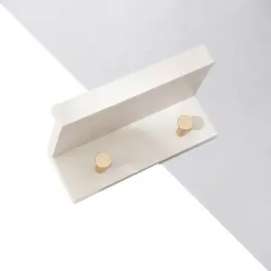 Homeko Wall Storage Shelf with Gold Hooks