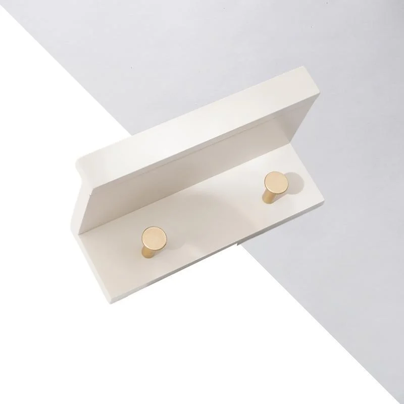 Homeko Wall Storage Shelf with Gold Hooks -