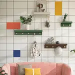 Homeko Wall Storage Shelf with Gold Hooks