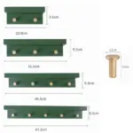 Homeko Wall Storage Shelf with Gold Hooks