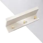 Homeko Wall Storage Shelf with Gold Hooks