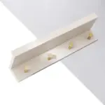 Homeko Wall Storage Shelf with Gold Hooks