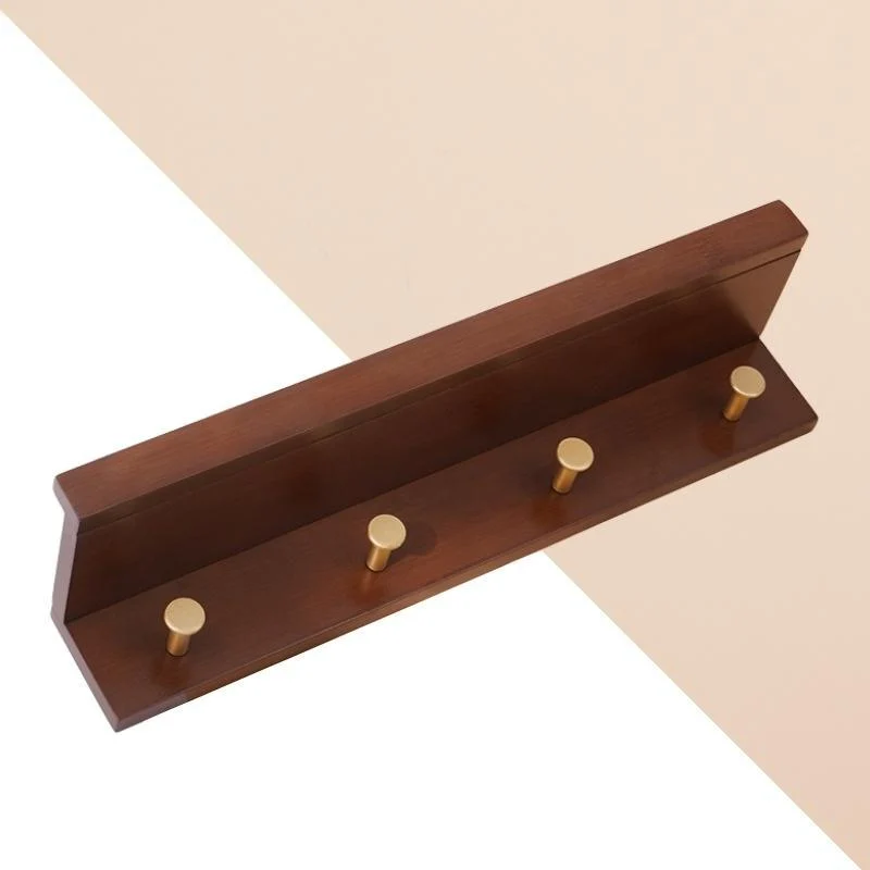 Homeko Wall Storage Shelf with Gold Hooks -