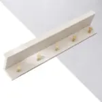 Homeko Wall Storage Shelf with Gold Hooks