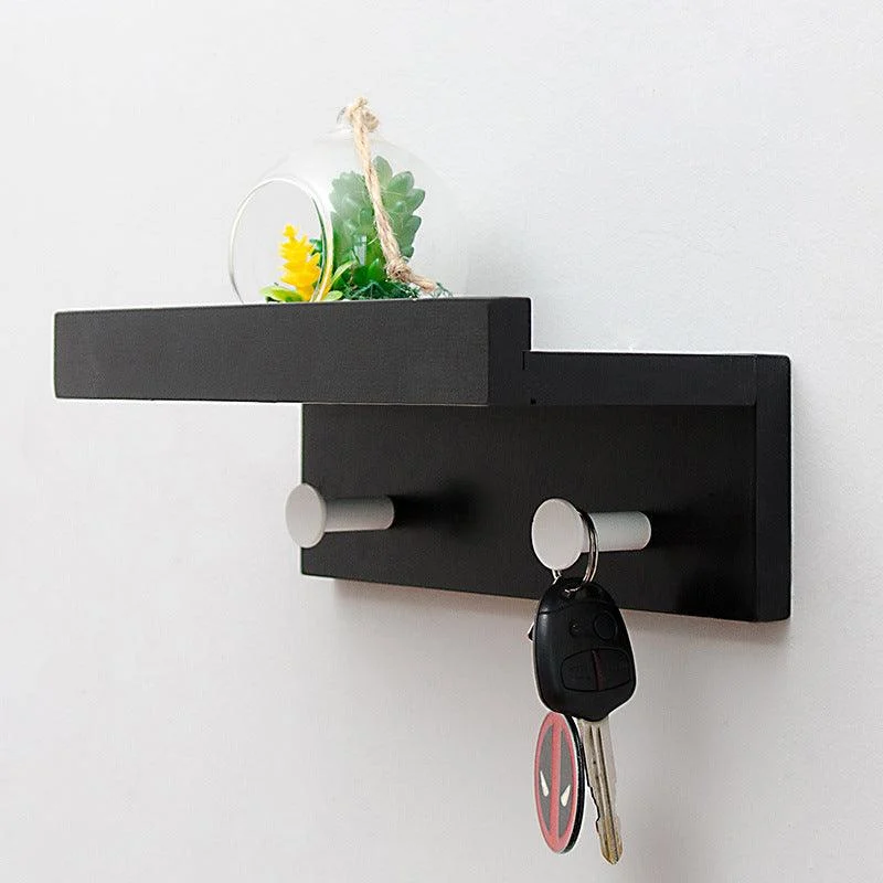 Homeko Wall Storage Shelf with Hooks -