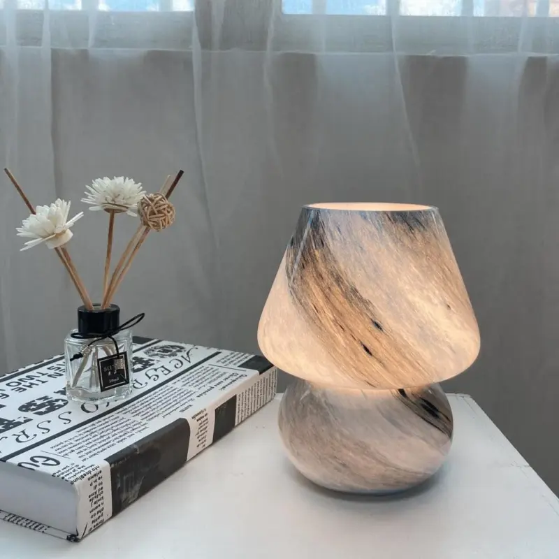Homeko Way Mushroom Glass Table Lamp