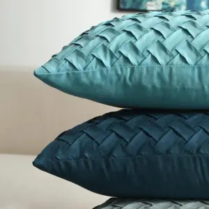 Homeko Weaved Faux Suede Pillow Covers