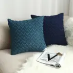 Homeko Weaved Faux Suede Pillow Covers
