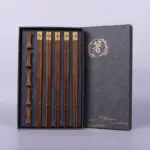 Homeko Wenge Wood Chopsticks and Chopstick Rests 5 Sets