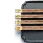 Homeko Wenge Wood Chopsticks and Chopstick Rests 5 Sets