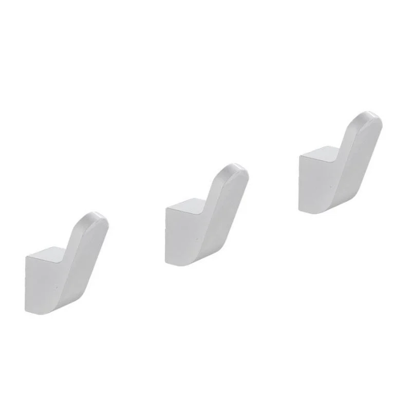 Homeko White Aluminium Robe Wall Hooks -