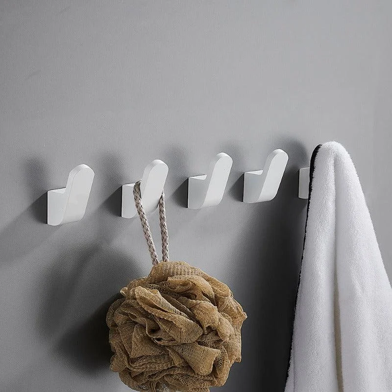 Homeko White Aluminium Robe Wall Hooks -