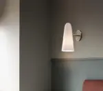 Homeko White Glass Wall Lamp
