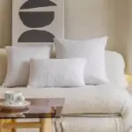 Homeko White Square Boucle Throw Pillow Covers