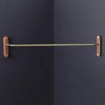 Homeko Wood Brass Corner Wall Clothes Hanger Rack