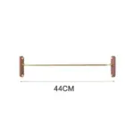 Homeko Wood Brass Corner Wall Clothes Hanger Rack