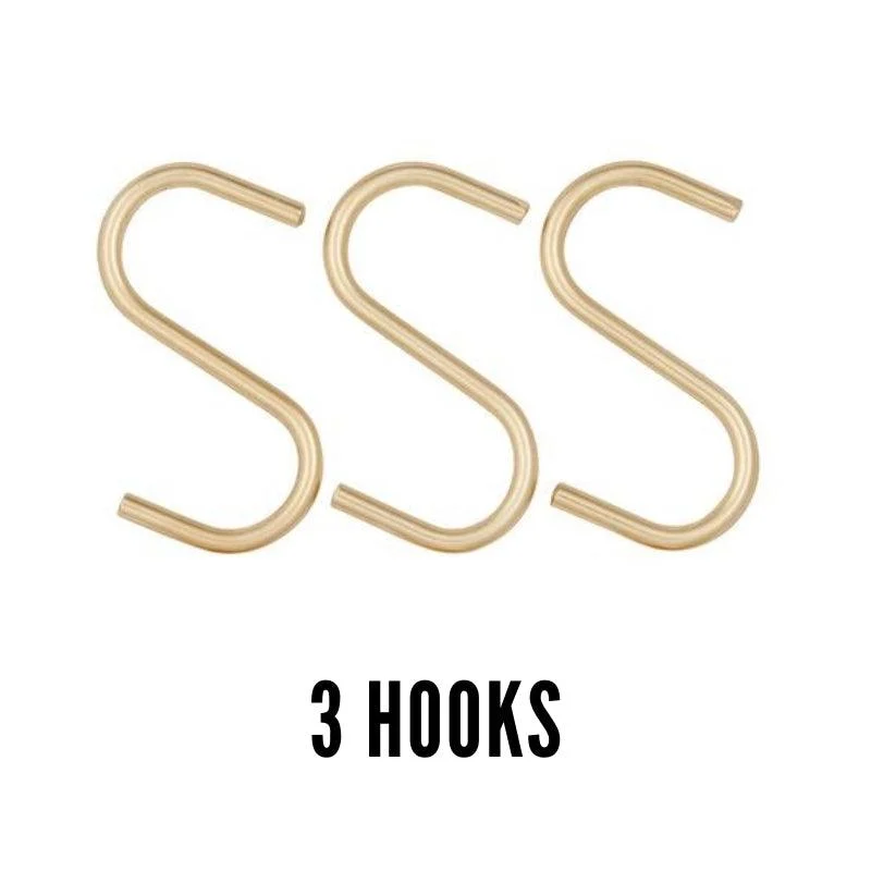 Homeko Wood & Brass Corner Wall Clothes Hanger Rack -