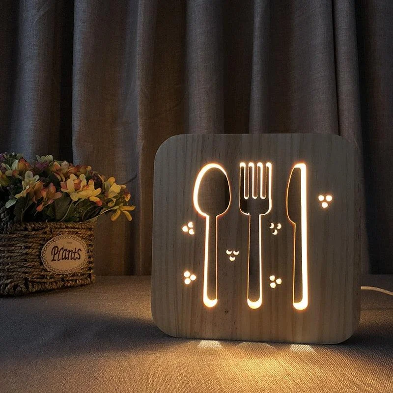 Homeko Wood LED Night Light -