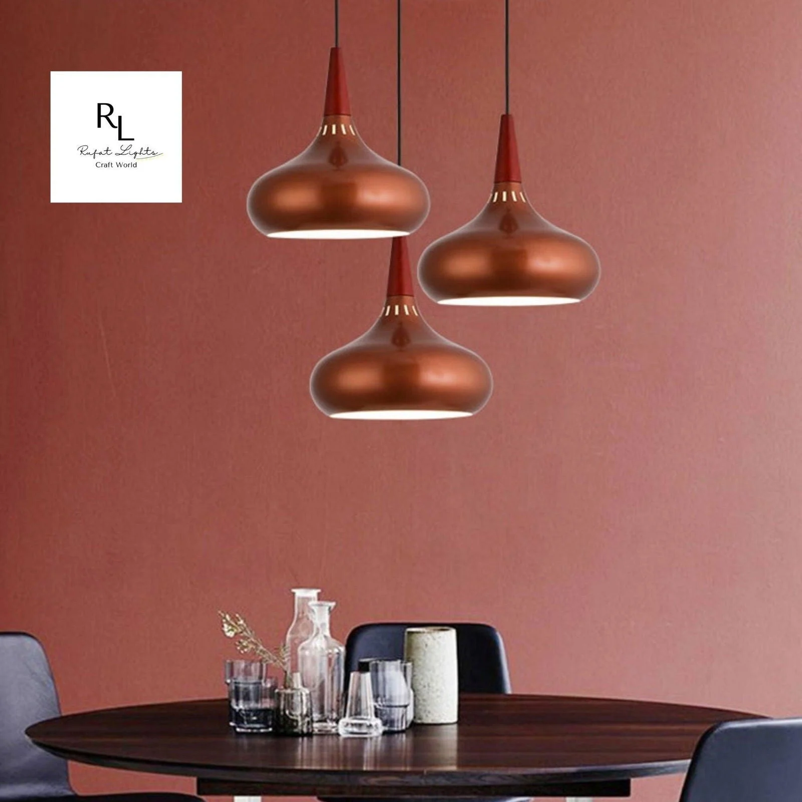 Homeko Wood Metal Pendant Lights -