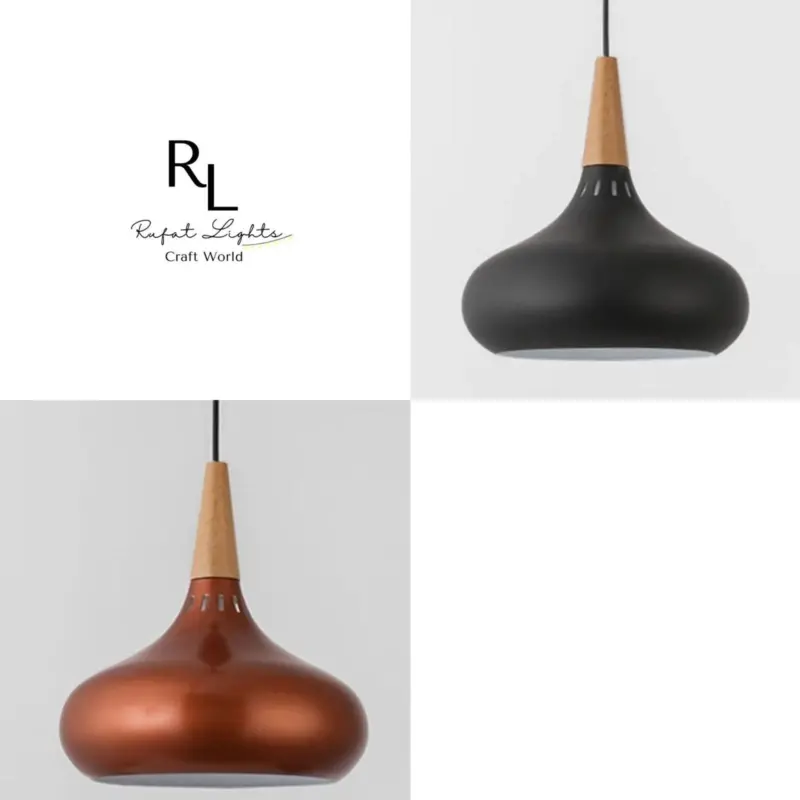 Homeko Wood Metal Pendant Lights
