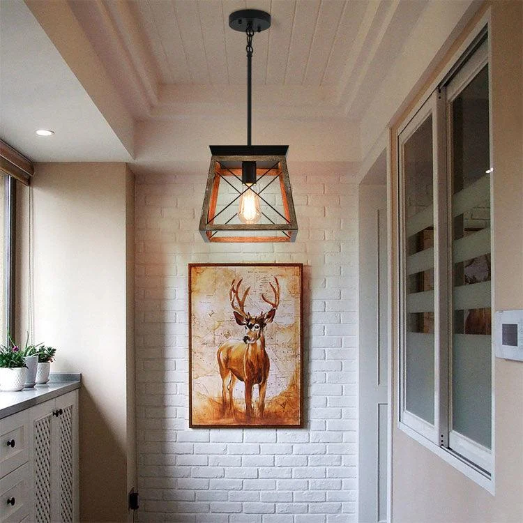 Homeko Wood Pendant Lantern -