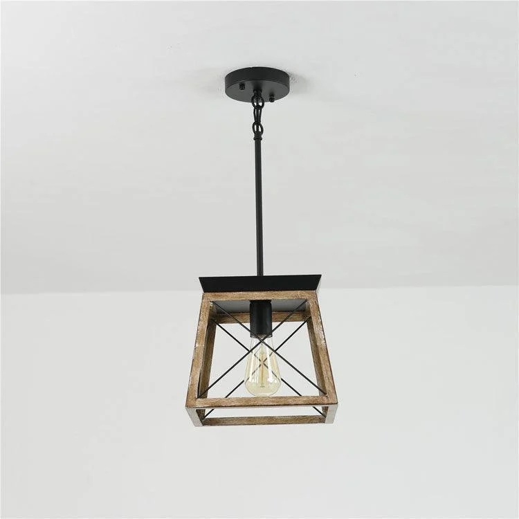 Homeko Wood Pendant Lantern -