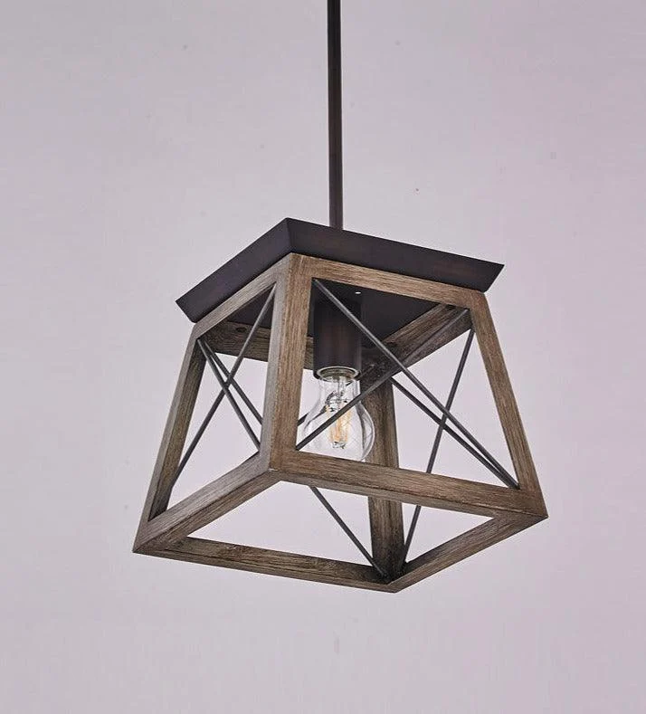 Homeko Wood Pendant Lantern -