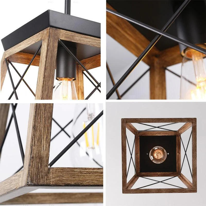 Homeko Wood Pendant Lantern -