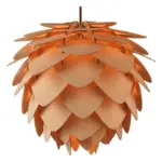 Homeko Wood Pinecone Pendant Light