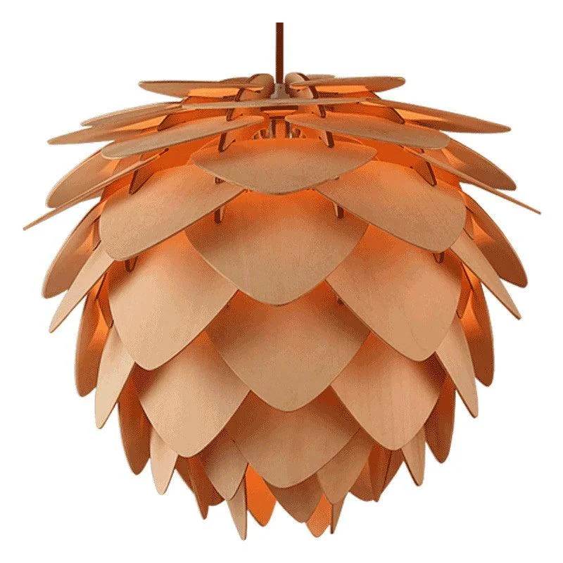 Homeko Wood Pinecone Pendant Light -