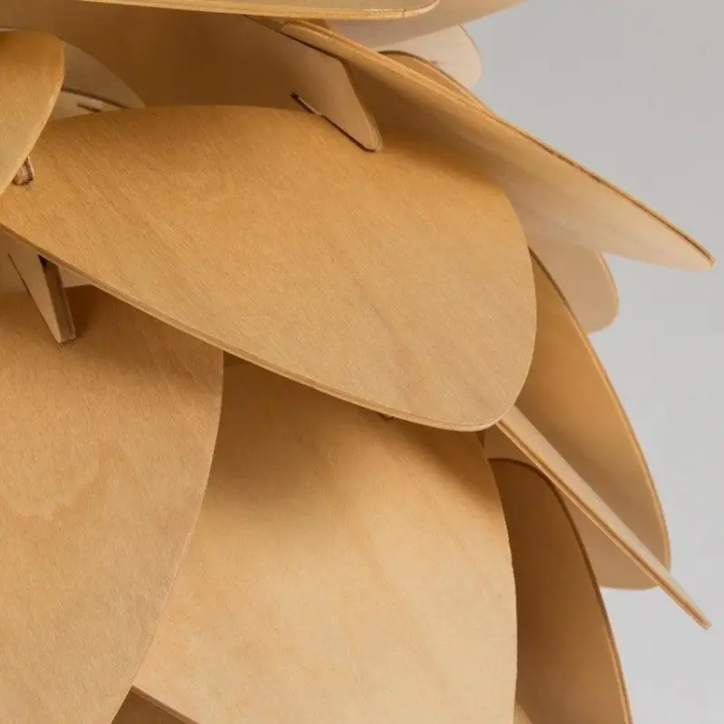 Homeko Wood Pinecone Pendant Light
