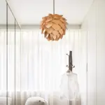 Homeko Wood Pinecone Pendant Light