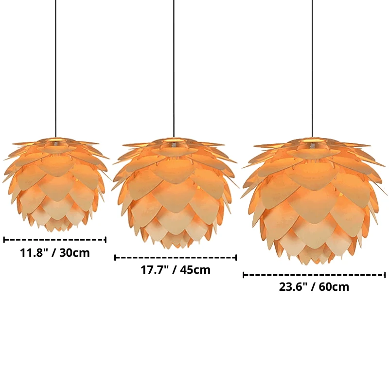 Homeko Wood Pinecone Pendant Light -