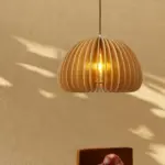 Homeko Wood Pumpkin Pendant Light