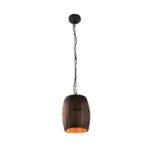 Homeko Wood Wine Barrel Pendant Light
