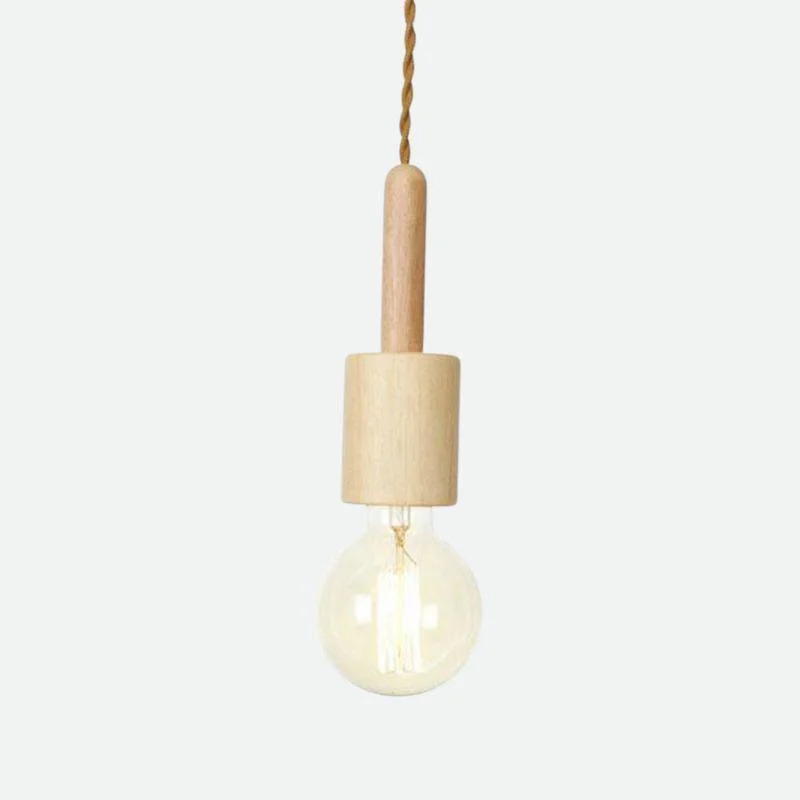 Homeko Wooden Hanging Socket Pendant Light -