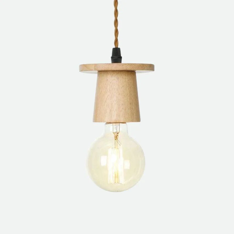 Homeko Wooden Hanging Socket Pendant Light -