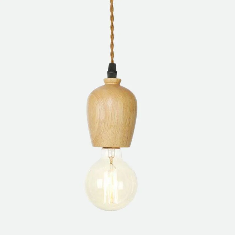 Homeko Wooden Hanging Socket Pendant Light -