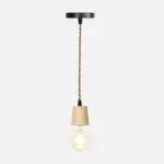 Homeko Wooden Hanging Socket Pendant Light