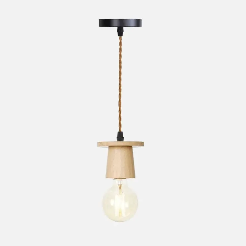 Homeko Wooden Hanging Socket Pendant Light