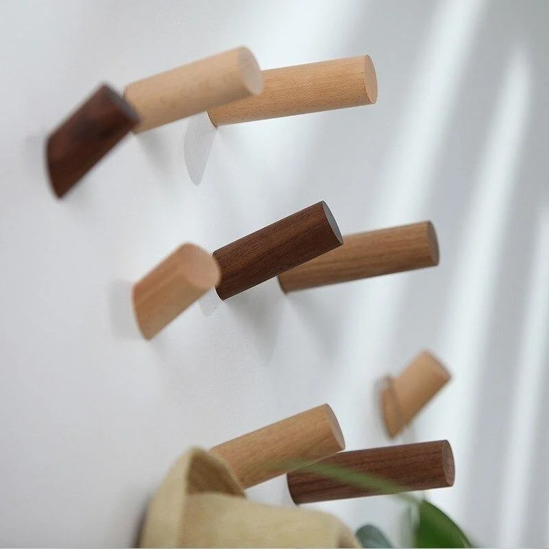 Homeko Wooden Peg Wall Hooks -