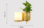 Homeko Wooden Planter Wall Lamp